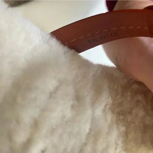 Tory Burch Shearling Miller Calf Leather Sandals In Desert Spice Size 8 - Picture 6 of 8